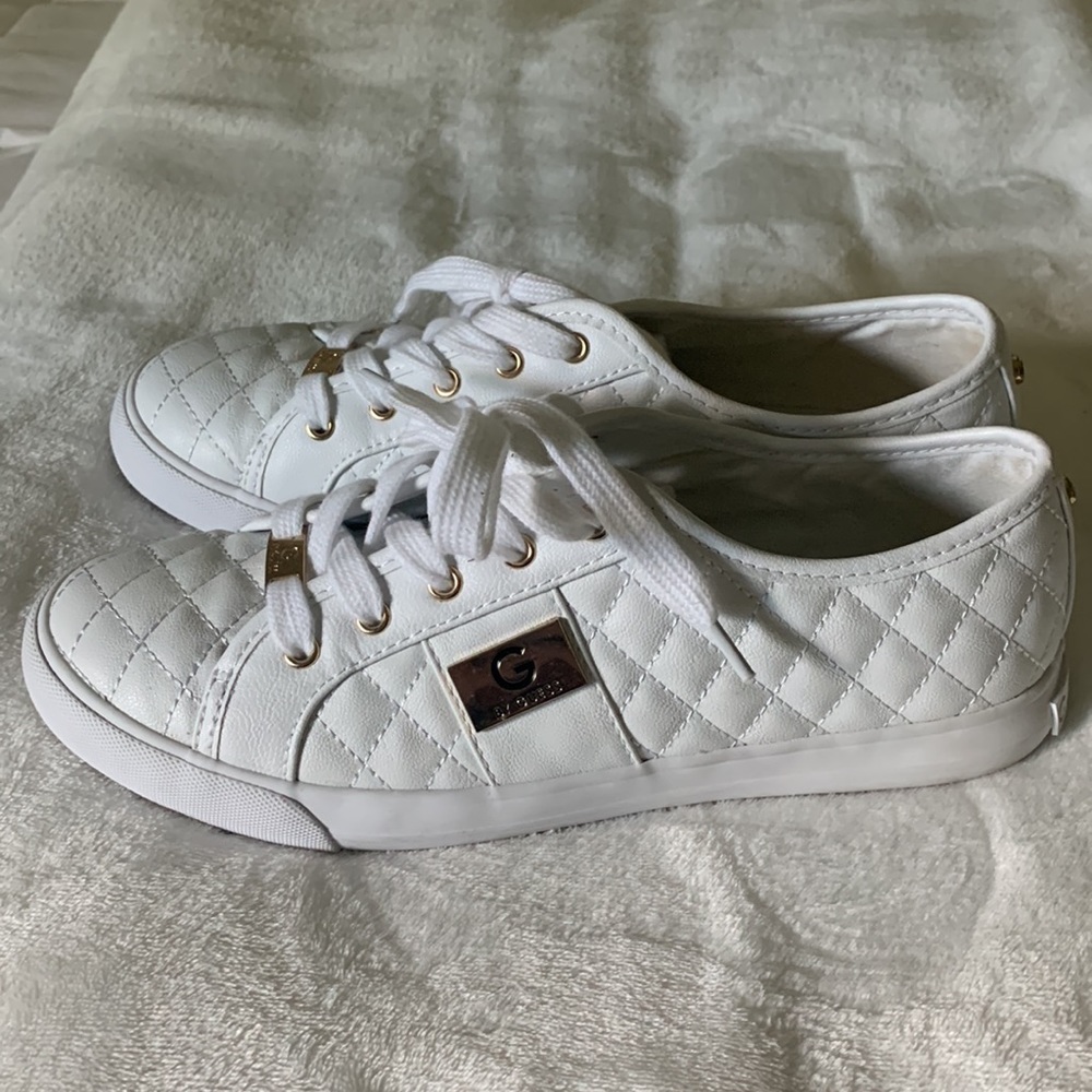 Guess-white & gold sneakers for women